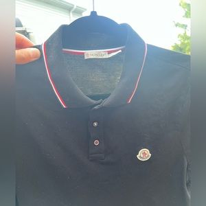Black Moncler polo shirt sz M
